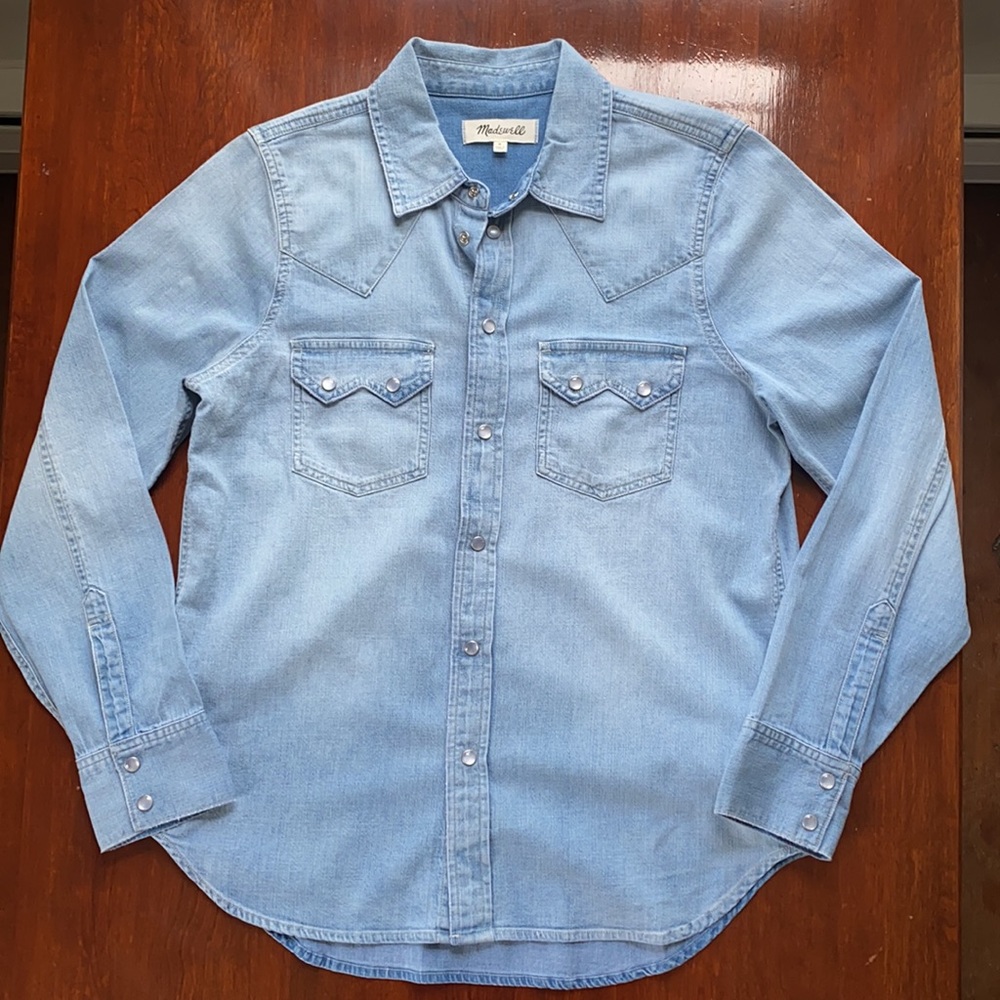 Madewell Light Blue Button Down Shirt - Picture 3 of 15